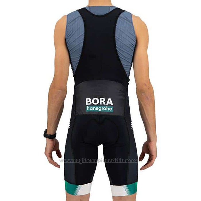 2021 Abbigliamento Ciclismo Bora-Hansgrone Bianco Verde Manica Corta e Salopette